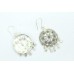 Traditional Women's 925 Sterling Silver engraved Dangle Earrings 2.3 inch